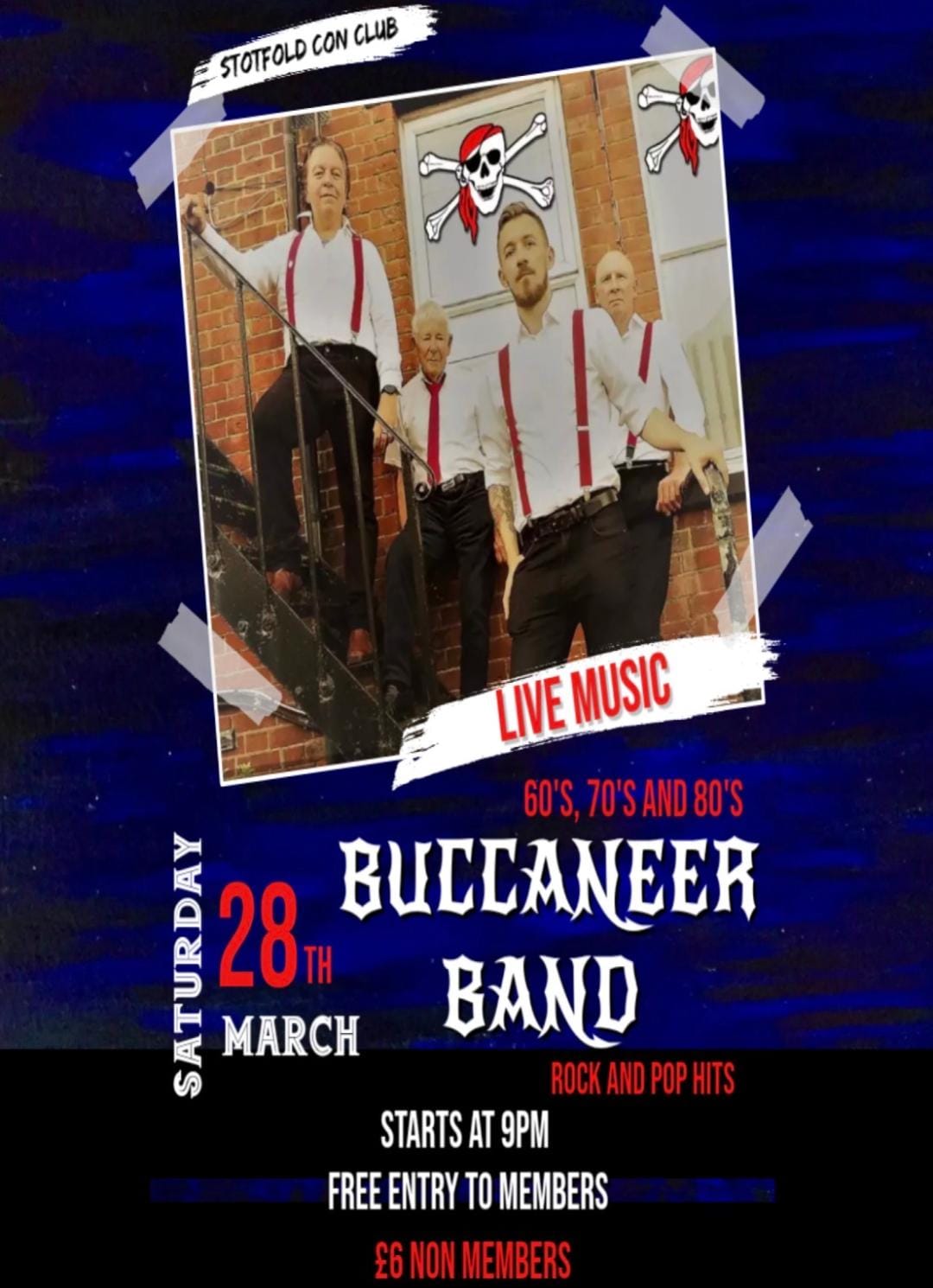 Buccaneer Band live music event poster
